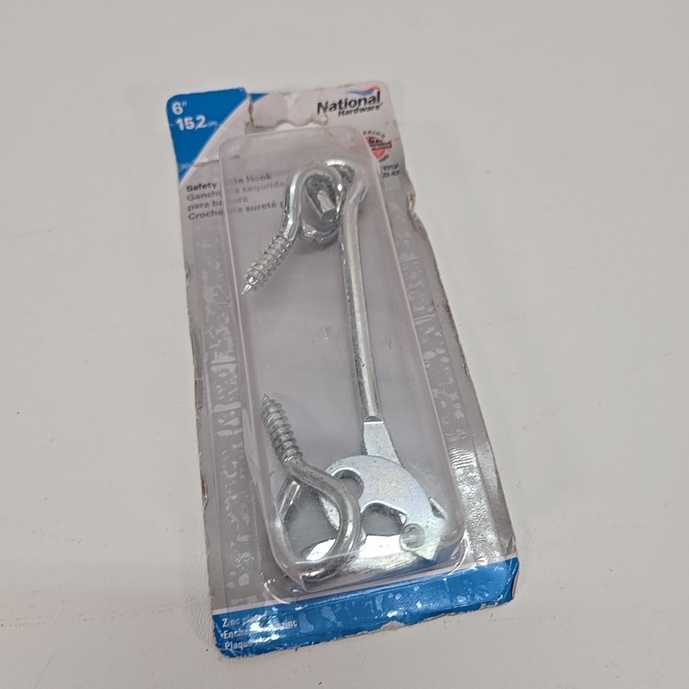 National Hardware N122-671 Zinc-Plated Safety Gate Hook 6 in.